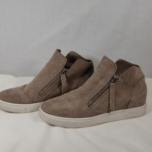 Steve Madden Caliber Taupe Suede High Top Sneakers